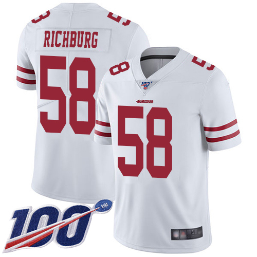 San Francisco 49ers Limited White Men Weston Richburg Road NFL Jersey #58 100th Season Vapor Untouchable